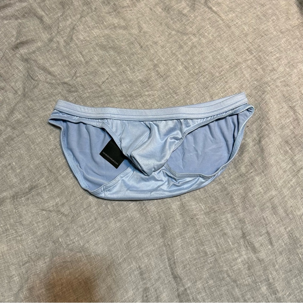 N2N Bodywear Brushed Baby Blue Pouch Briefs Size Large NWT